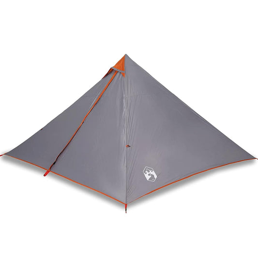 vidaXL Family Tent Tipi 7-Person Grey and Orange Waterproof