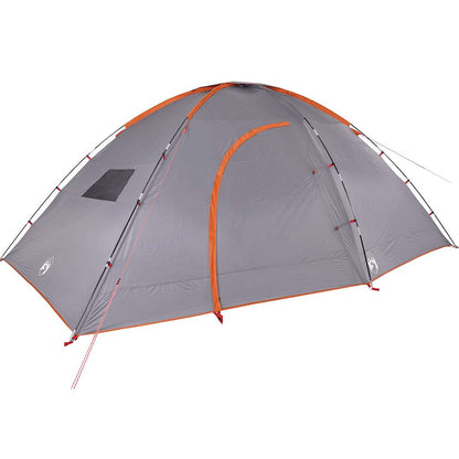 vidaXL Camping Tent 8-Person Grey and Orange Waterproof