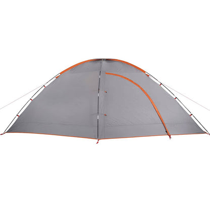 vidaXL Camping Tent 8-Person Grey and Orange Waterproof