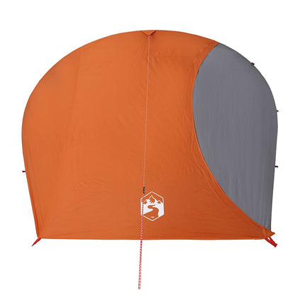 vidaXL Camping Tent Dome 4-Person Grey and Orange Waterproof