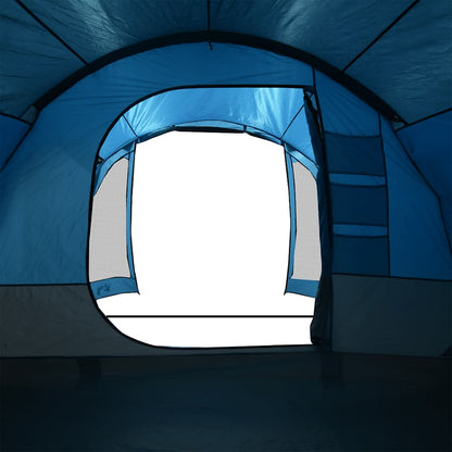 vidaXL Family Tent Tunnel 8-Person Blue Waterproof