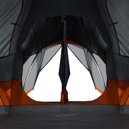 vidaXL Family Tent Tipi 8-Person Grey and Orange Waterproof