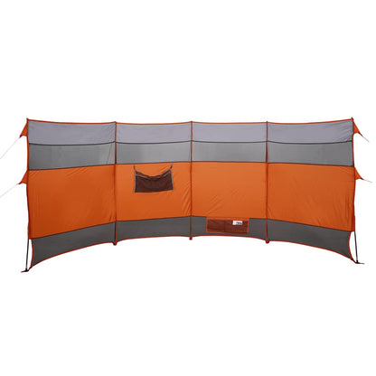 vidaXL Camping Windbreak Orange 366x152x152 cm Waterproof