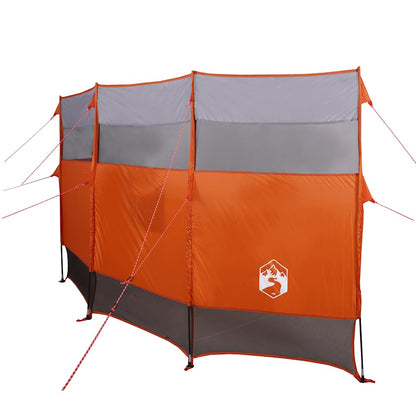 vidaXL Camping Windbreak Orange 366x152x152 cm Waterproof