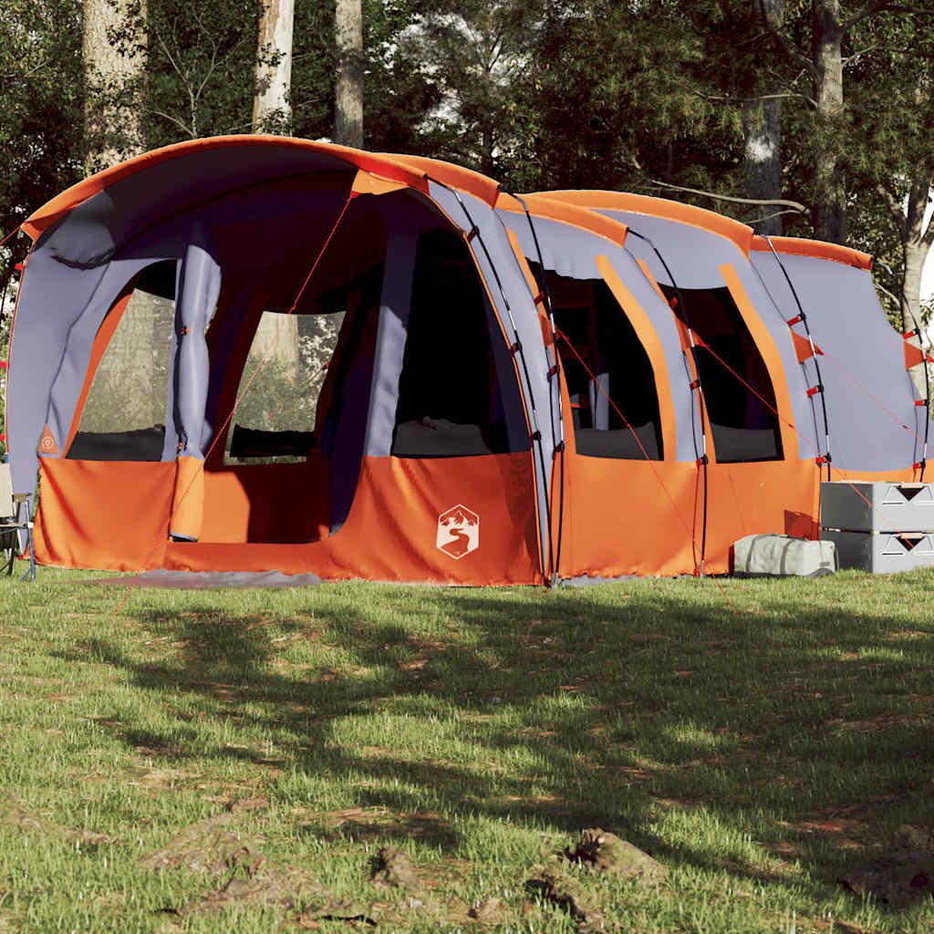 vidaXL Family Tent Tunnel 8-Person Grey Waterproof