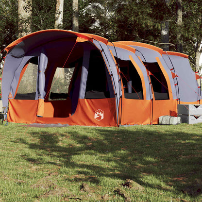 vidaXL Family Tent Tunnel 8-Person Grey Waterproof