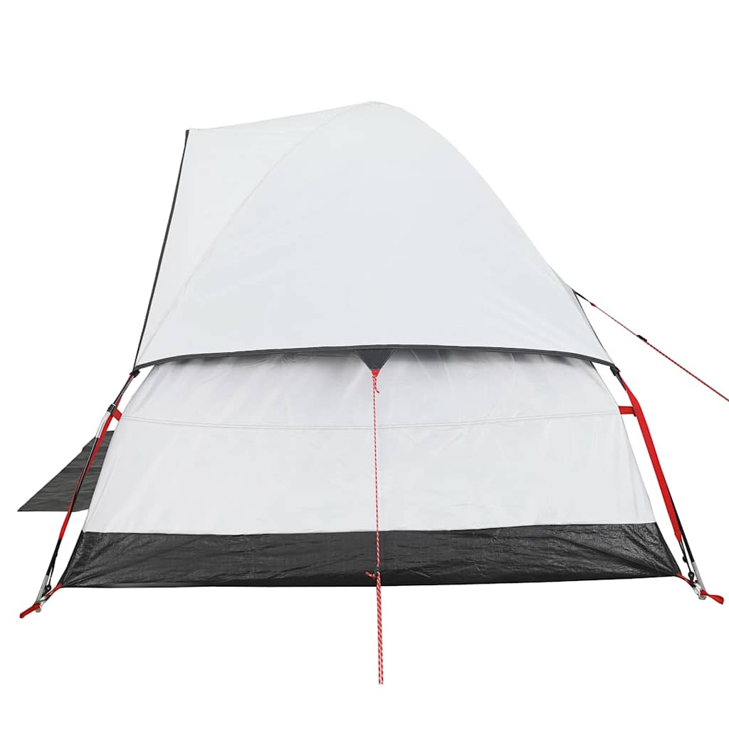 vidaXL Camping Tent Dome 2-Person White Blackout Fabric Waterproof