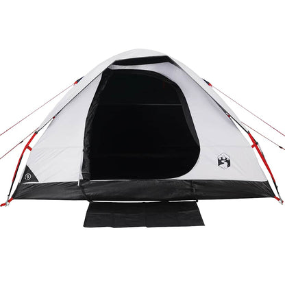 vidaXL Camping Tent Dome 4-Person White Blackout Fabric Waterproof