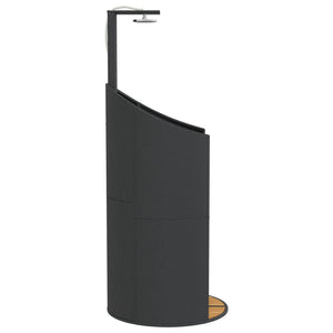 vidaXL Outdoor Shower Black 100x100x241.5 cm Poly Rattan and Acacia Wood