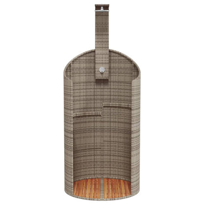 vidaXL Outdoor Shower Grey 100x100x241.5 cm Poly Rattan and Acacia Wood