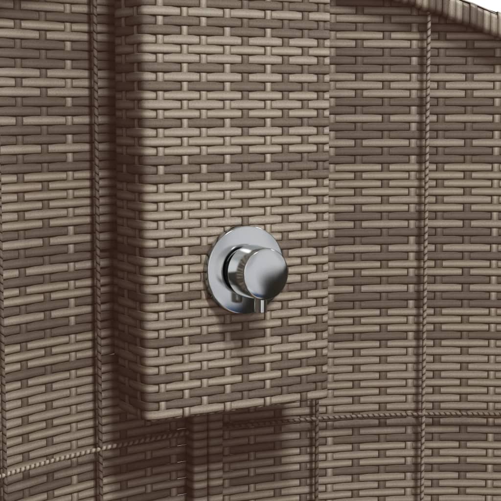 vidaXL Outdoor Shower Grey 100x100x241.5 cm Poly Rattan and Acacia Wood