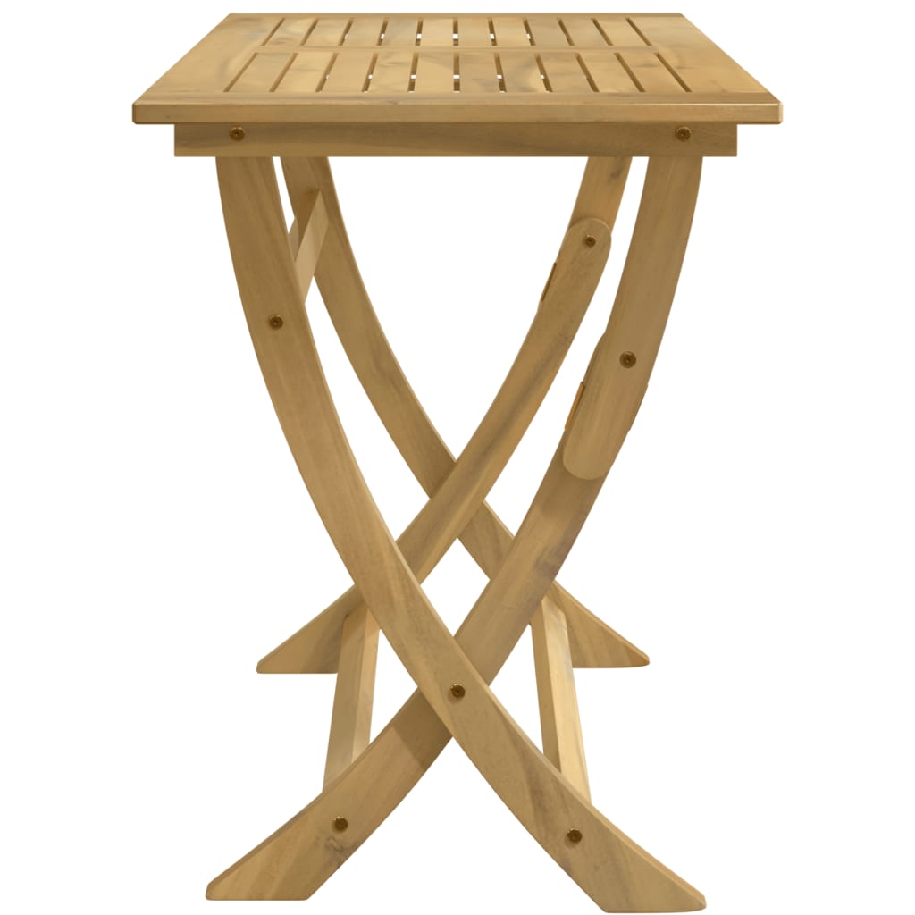 vidaXL Folding Garden Table 110x55x75 cm Solid Wood Acacia