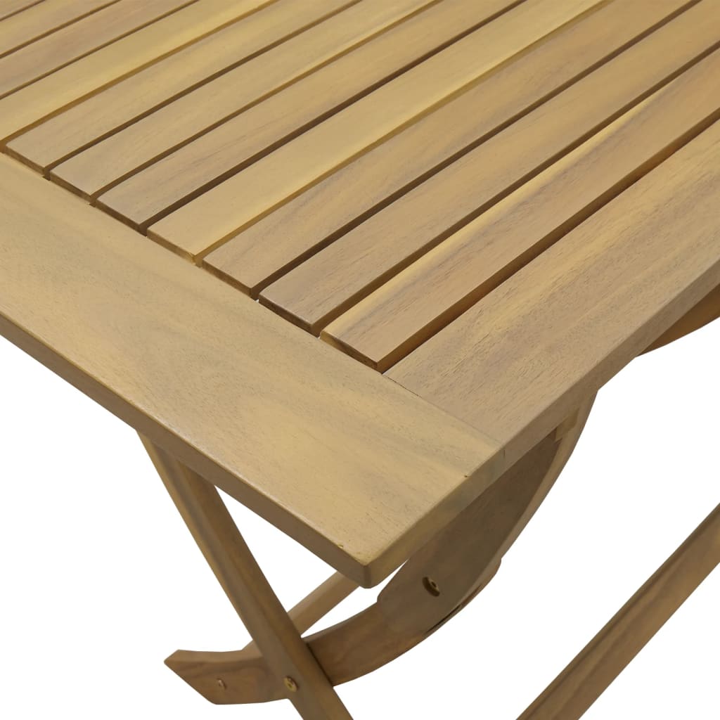 vidaXL Folding Garden Table 110x55x75 cm Solid Wood Acacia