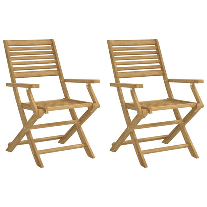 vidaXL Garden Chair |  Set of 2 | Light Wood | Solid Acacia wood