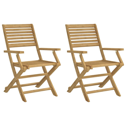 vidaXL Folding Garden Chairs 2 pcs 54.5x61.5x86.5 cm Solid Wood Acacia