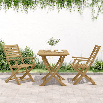 vidaXL Garden Chair |  Set of 2 | Light Wood | Solid Acacia wood