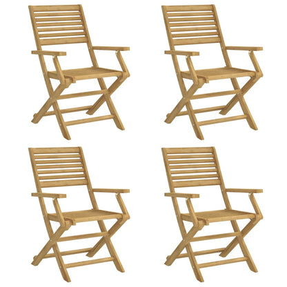 vidaXL Folding Chairs 4 pcs 54,5x61,5x86,5 cm Solid Wood Acacia