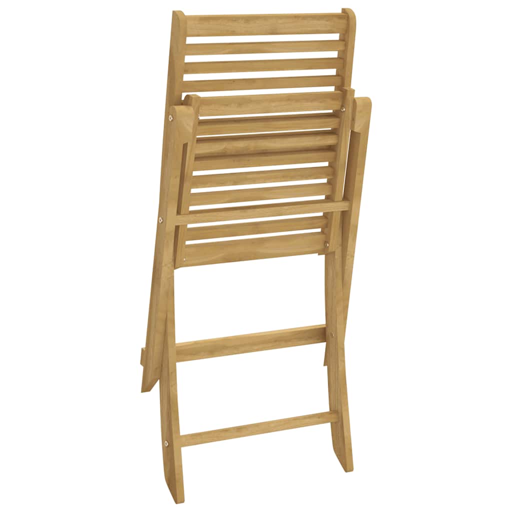 vidaXL Folding Chairs 2 pcs 48,5x61,5x87 cm Solid Wood Acacia