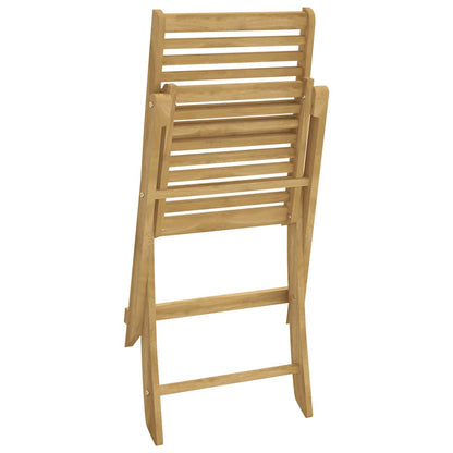 vidaXL Folding Chairs 2 pcs 48,5x61,5x87 cm Solid Wood Acacia
