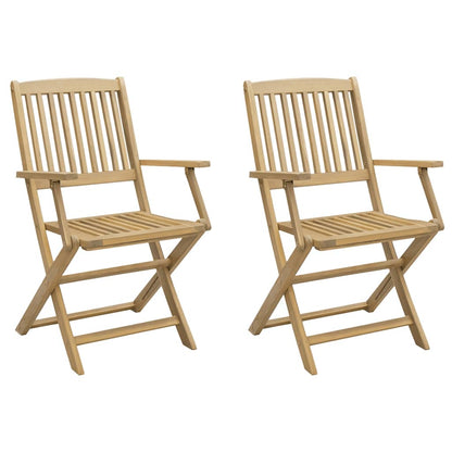 vidaXL Folding Garden Chairs 2 pcs 54x61x88 cm Solid Wood Acacia