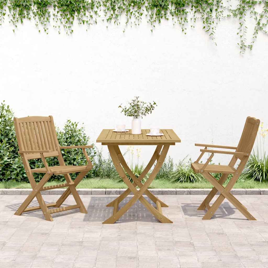 vidaXL Folding Garden Chairs 2 pcs 54x61x88 cm Solid Wood Acacia