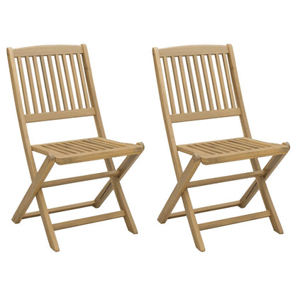 vidaXL Folding Garden Chairs 2 pcs 44x50x88 cm Solid Wood Acacia