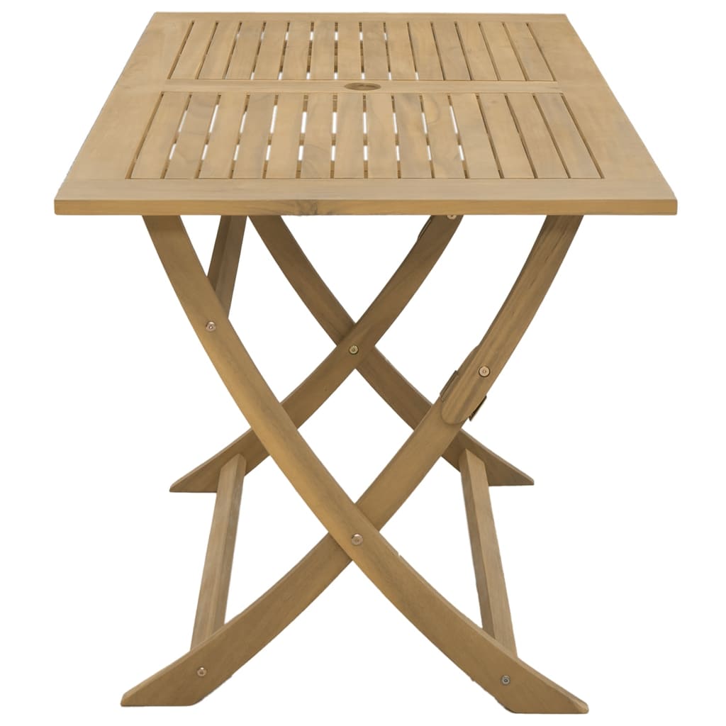 vidaXL Folding Garden Table 120x70x75 cm Solid Wood Acacia