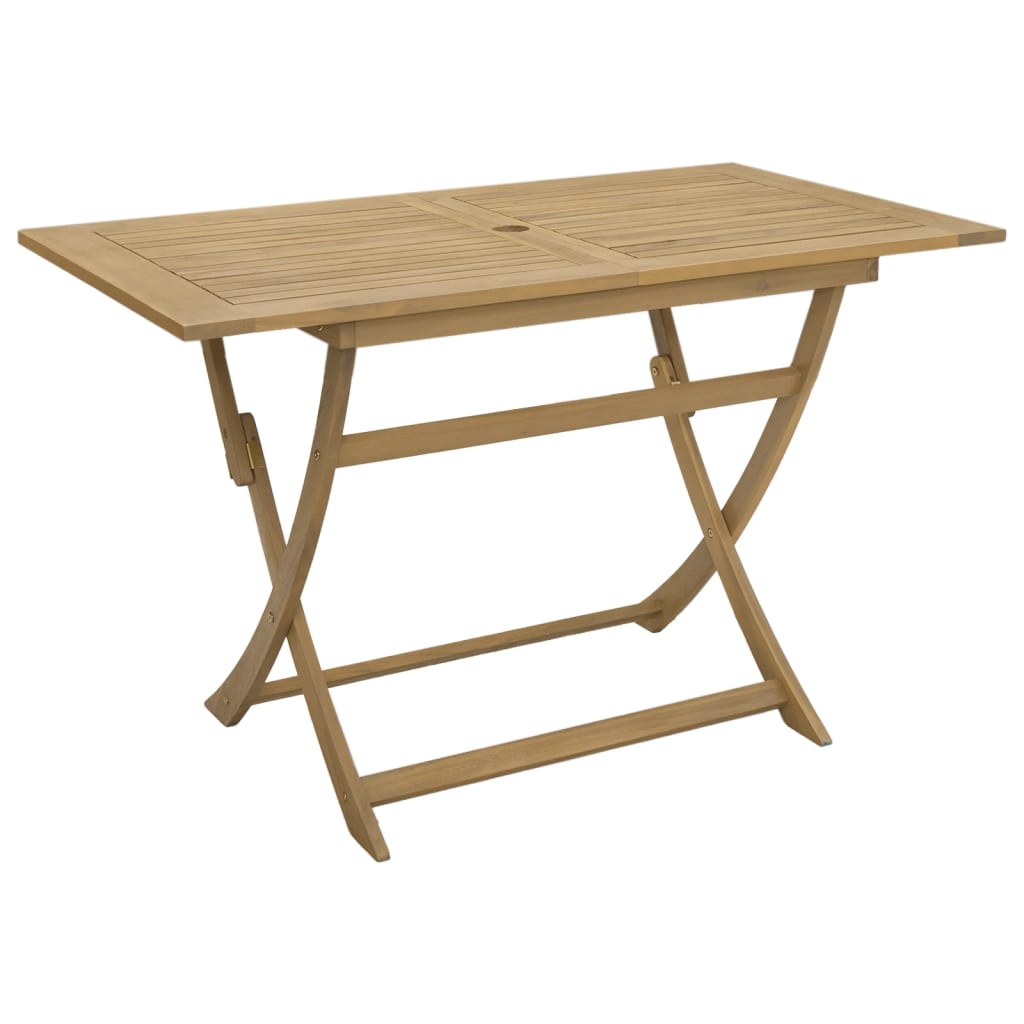 vidaXL Folding Garden Table 120x70x75 cm Solid Wood Acacia