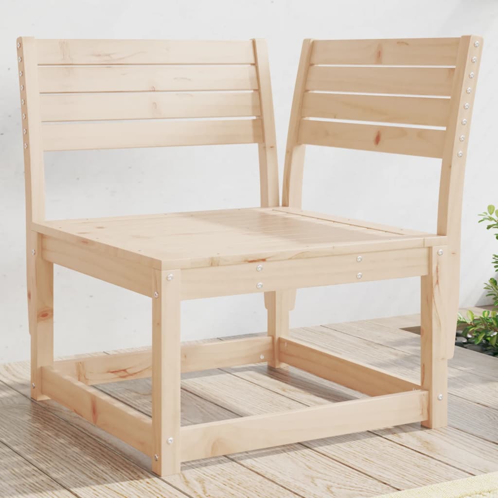 vidaXL Garden Sofa | Natural Pine | Solid pine wood | 73 x 73 x 78 cm | Modular