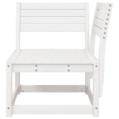 vidaXL Garden Sofa | White | Solid Pine Wood | Small | Modular | Garden Sofa