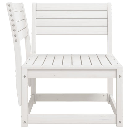 vidaXL Garden Sofa | White | Solid Pine Wood | Small | Modular | Garden Sofa