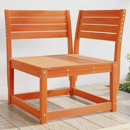 vidaXL Garden Sofa | Wax Brown | Solid Pine Wood | Single | Modular