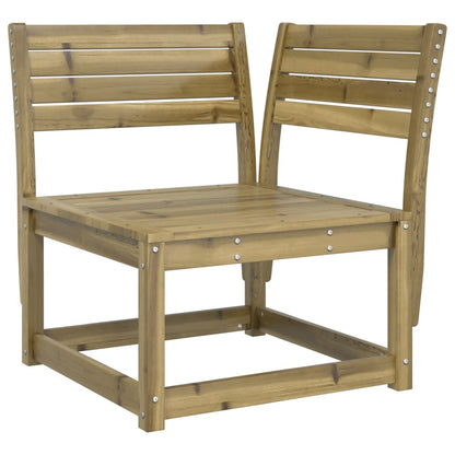 vidaXL Garden Sofa | Natural Pine | Treated solid pine wood | Single | Modular