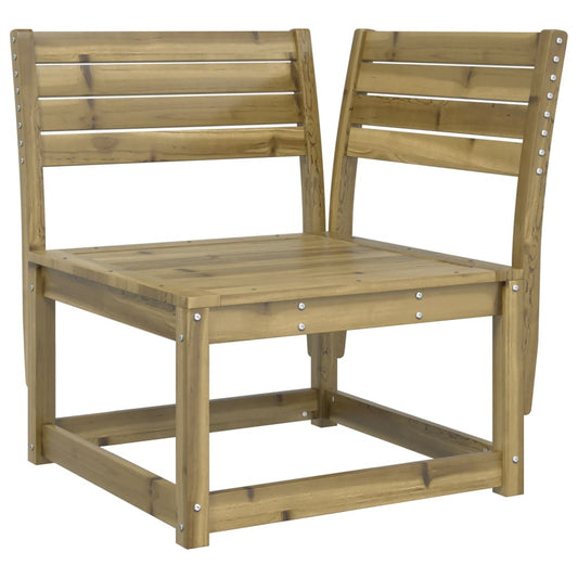 vidaXL Garden Sofa | Natural Pine | Treated solid pine wood | Single | Modular