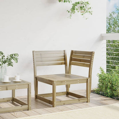 vidaXL Garden Sofa | Natural Pine | Treated solid pine wood | Single | Modular