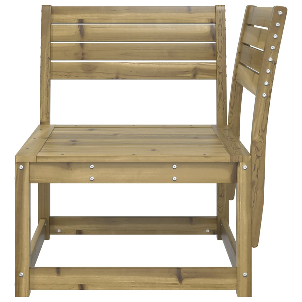 vidaXL Garden Sofa | Natural Pine | Treated solid pine wood | Single | Modular