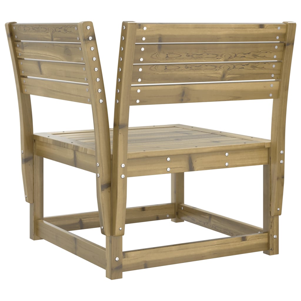 vidaXL Garden Sofa | Natural Pine | Treated solid pine wood | Single | Modular