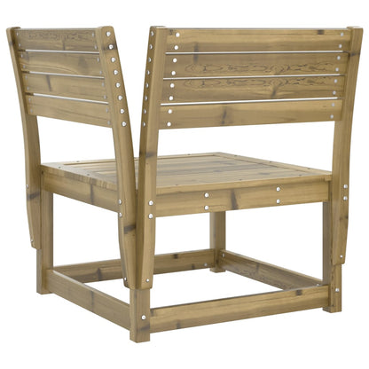 vidaXL Garden Sofa | Natural Pine | Treated solid pine wood | Single | Modular