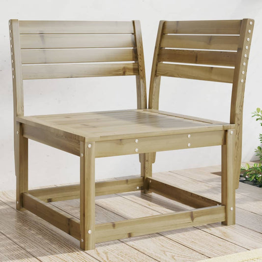 vidaXL Garden Sofa | Natural Pine | Treated solid pine wood | Single | Modular
