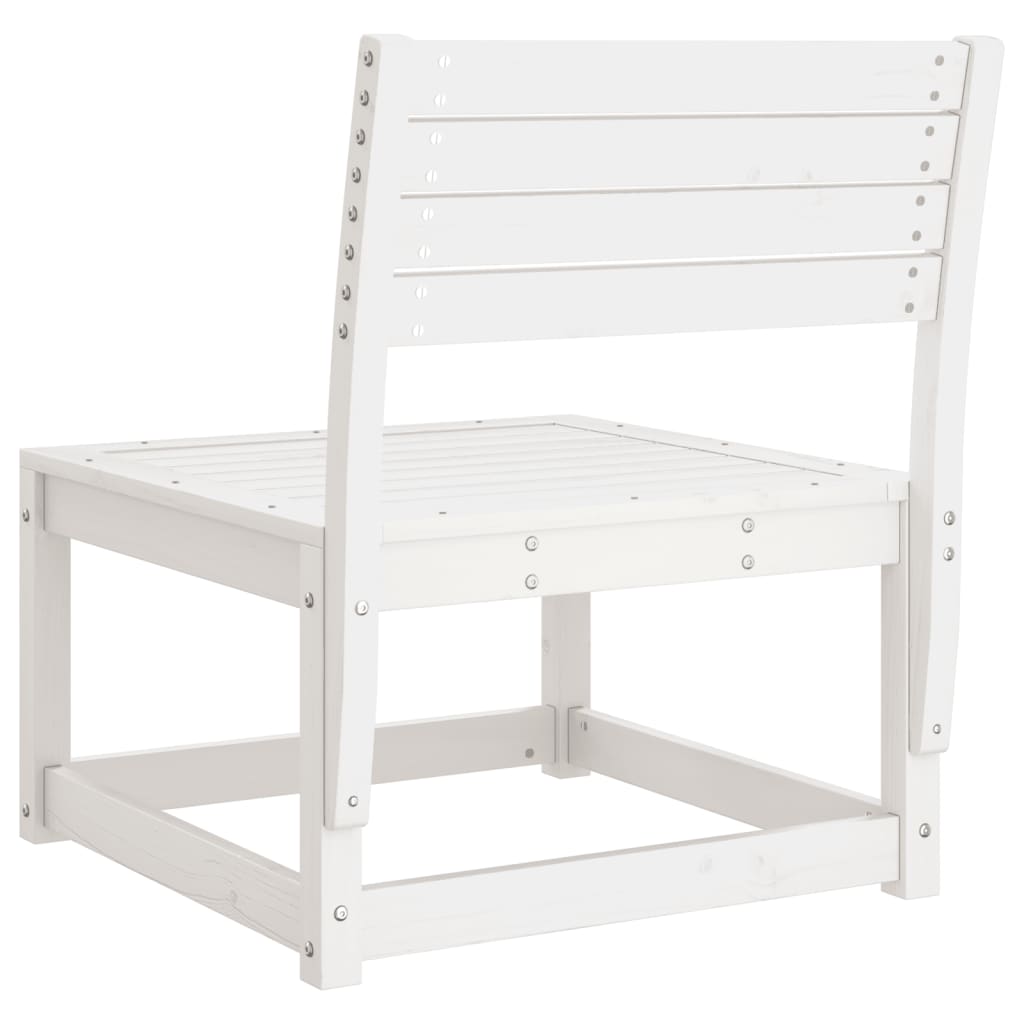 vidaXL Garden Sofa | White | Solid pine wood | Standard | Modular | Garden Sofa