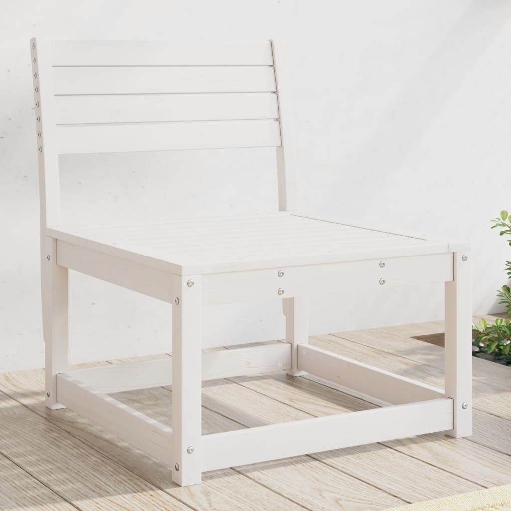 vidaXL Garden Sofa | White | Solid pine wood | Standard | Modular | Garden Sofa