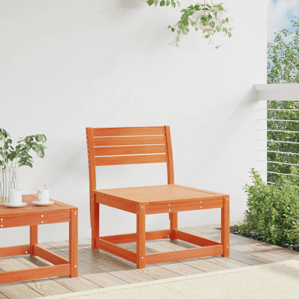 vidaXL Garden Sofa | Wax Brown | Solid Pine Wood | Medium | Modular