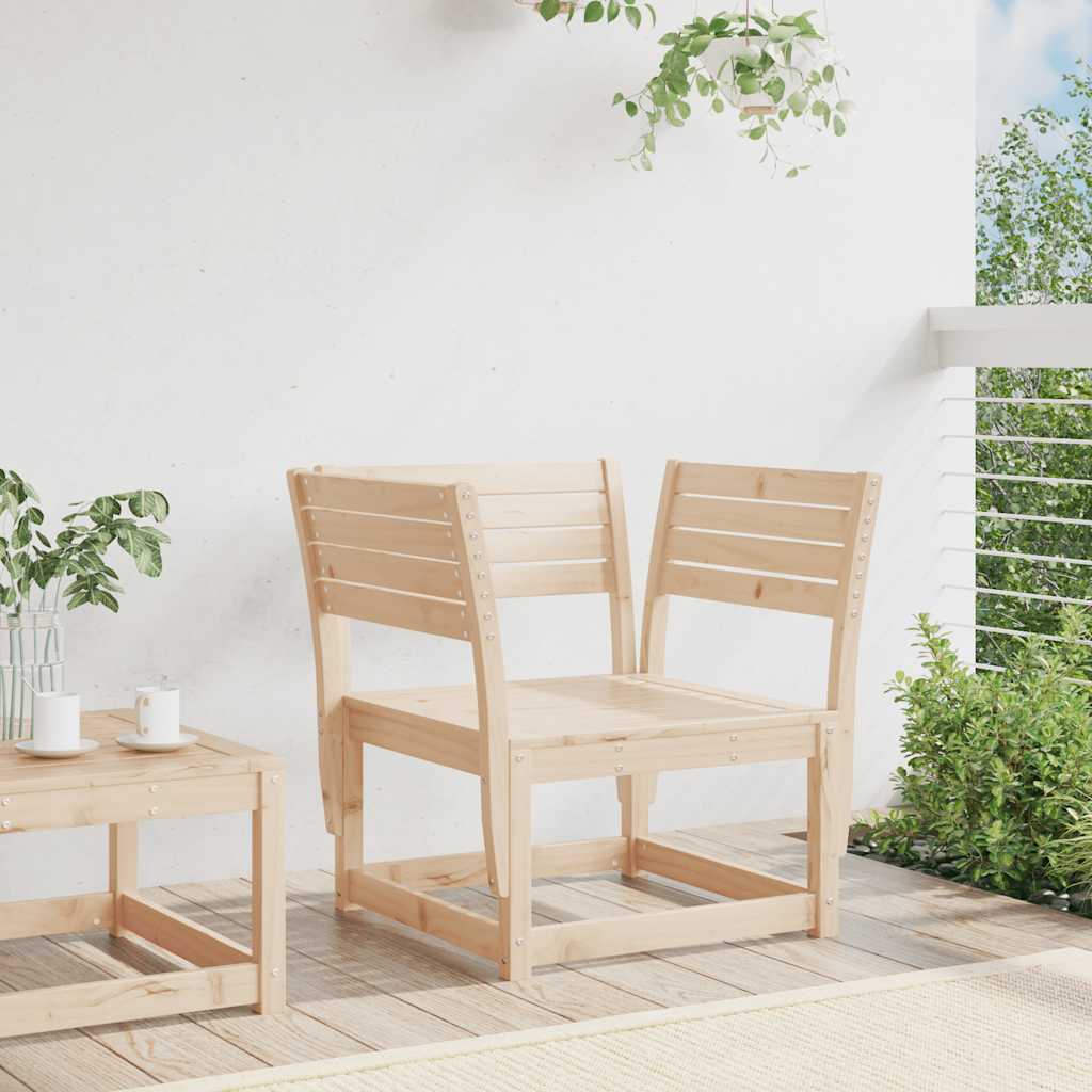 vidaXL Garden Chair | Natural Pine | Solid Pine Wood | Medium | Modular
