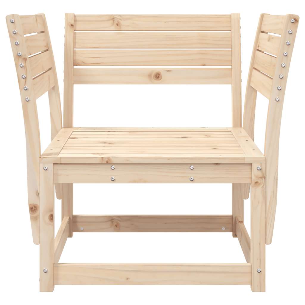 vidaXL Garden Chair | Natural Pine | Solid Pine Wood | Medium | Modular