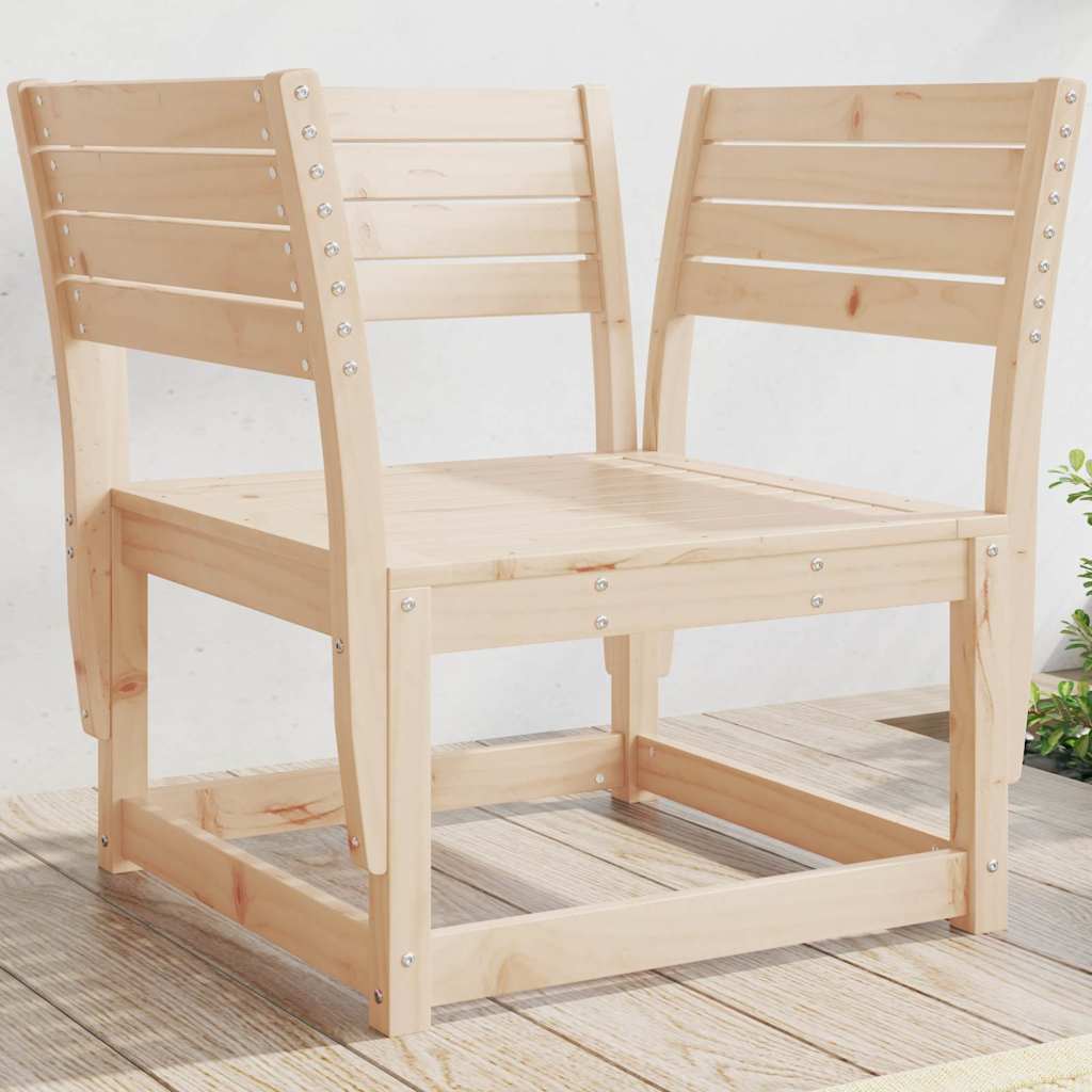 vidaXL Garden Chair | Natural Pine | Solid Pine Wood | Medium | Modular