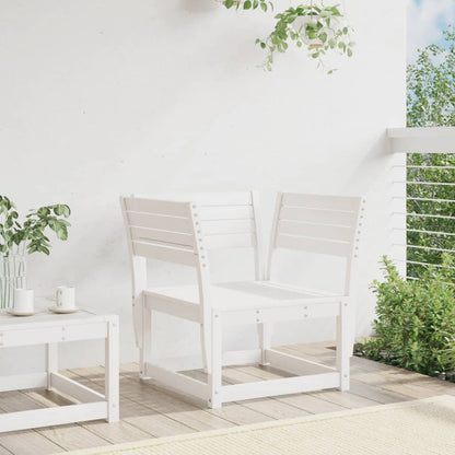 vidaXL Garden Chair | White | Solid pine wood | Standard | Durable