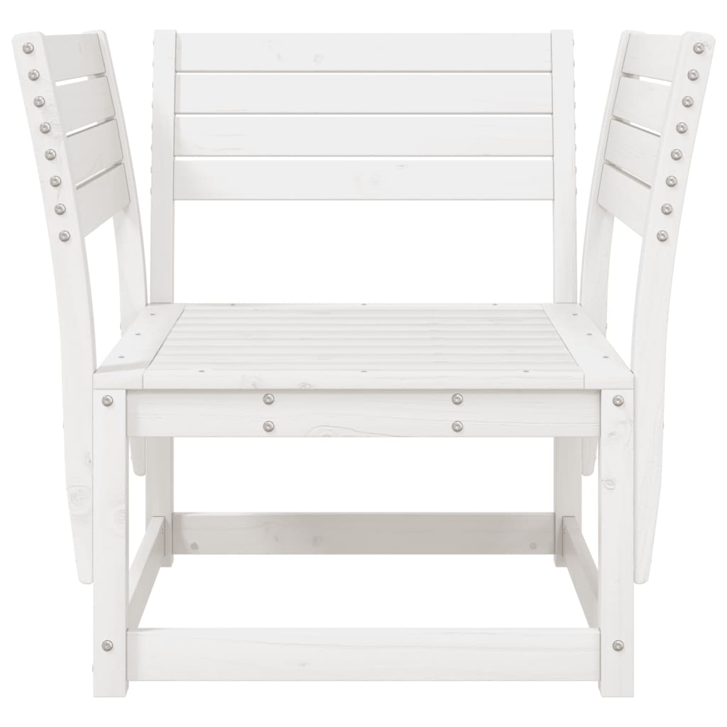 vidaXL Garden Chair | White | Solid pine wood | Standard | Durable