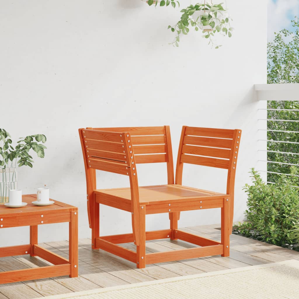 vidaXL Garden Chair | Wax brown | Solid pine wood | Standard | Modular