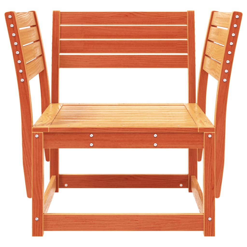vidaXL Garden Chair | Wax brown | Solid pine wood | Standard | Modular