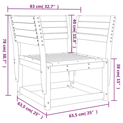 vidaXL Garden Sofa | Modular | Outdoor Chair | Rectangular | Minimalist